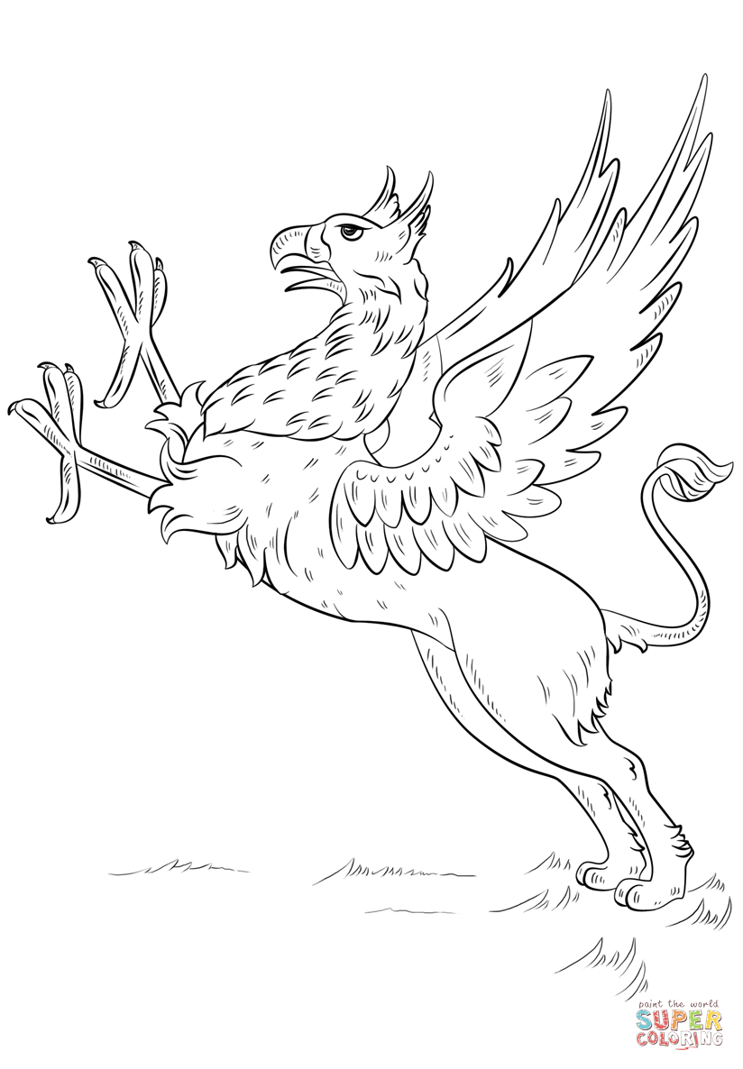 Griffin coloring page | Free Printable Coloring Pages