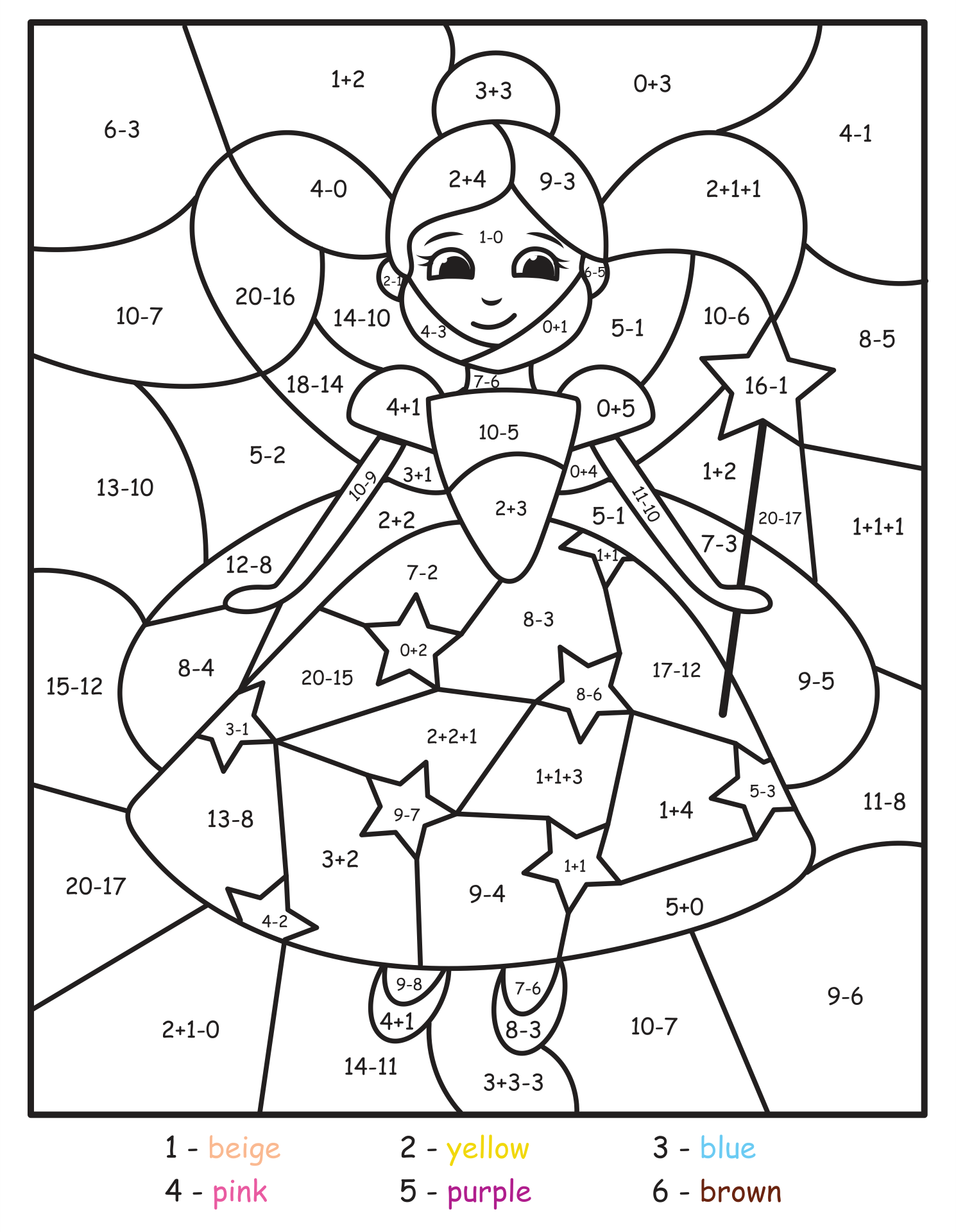 best-printable-princess-color-by-number-pages-coloring-home