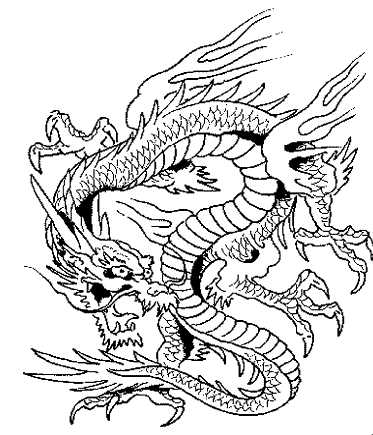 Cartoon ~ Printable Chinese Dragon Coloring Pages ~ Coloringtone Book