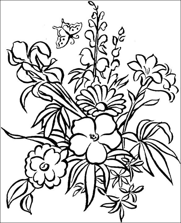 20 Unique Collection Of Printable Adult Flower Coloring Page ...