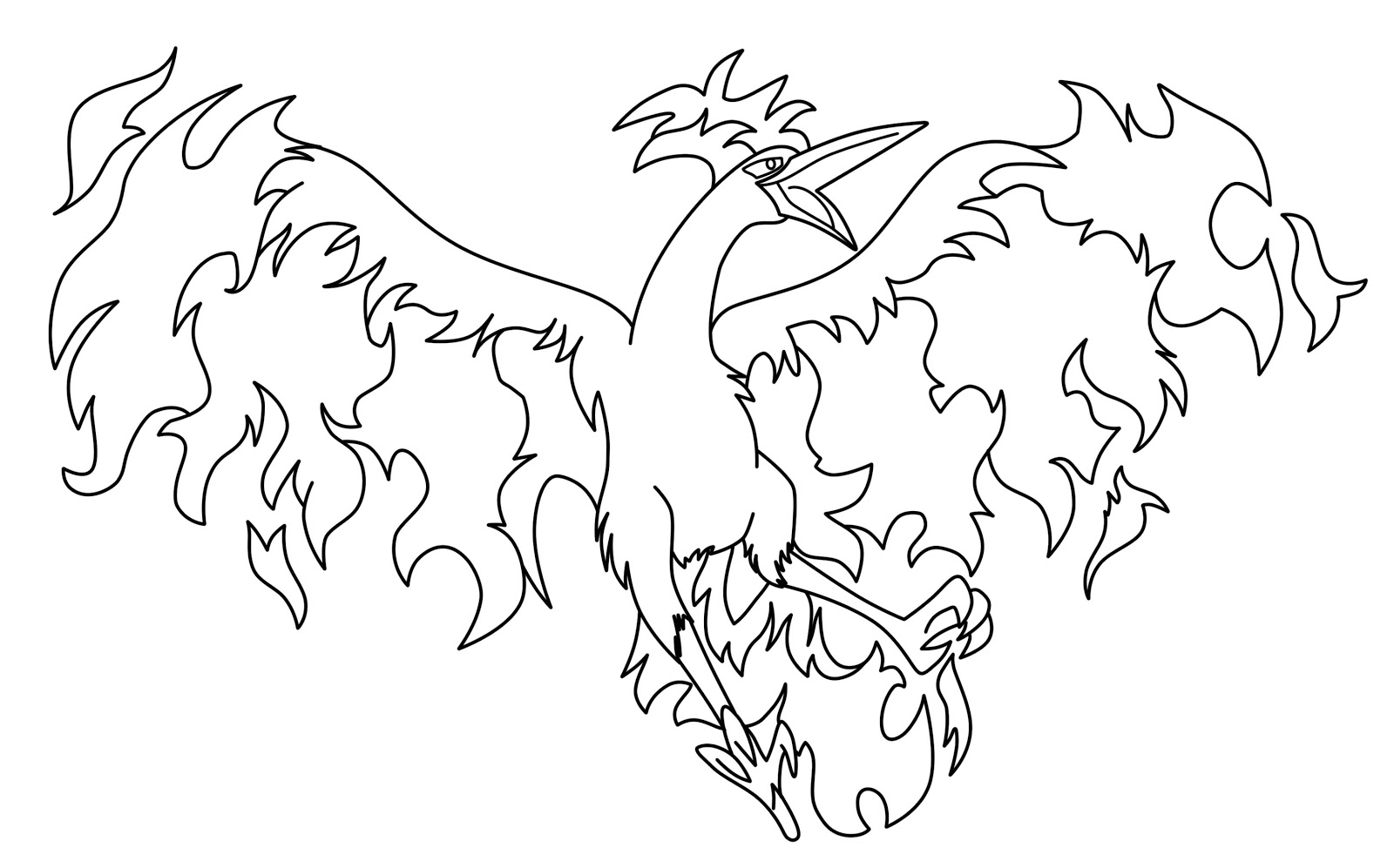 Moltres Pokemon Coloring Pages - Free Pokemon Coloring Pages