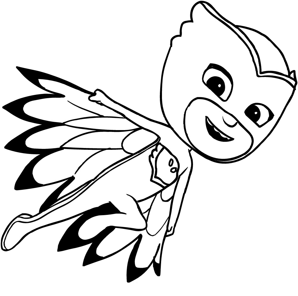 Owlette Flying Coloring Page - Free Printable Coloring Pages for Kids
