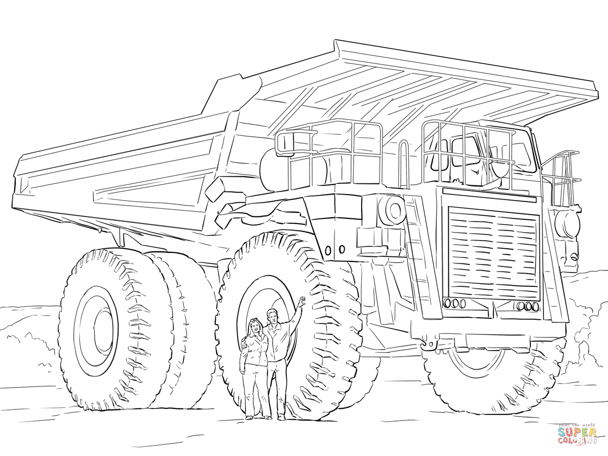 Dump Truck coloring page | Free Printable Coloring Pages