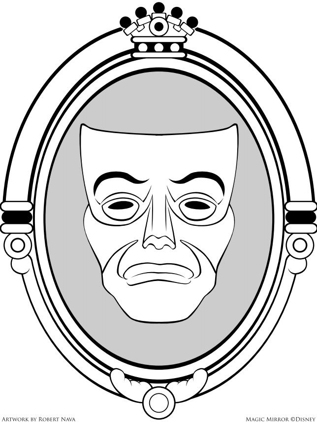 Magic Mirror Coloring Page | Snow white coloring pages, Snow white ...