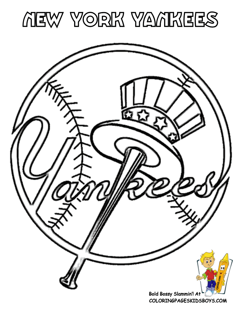 Big Boss Baseball Coloring Sheet | American League Teams ...