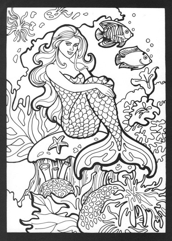 Mermaid Coloring Sheet 3