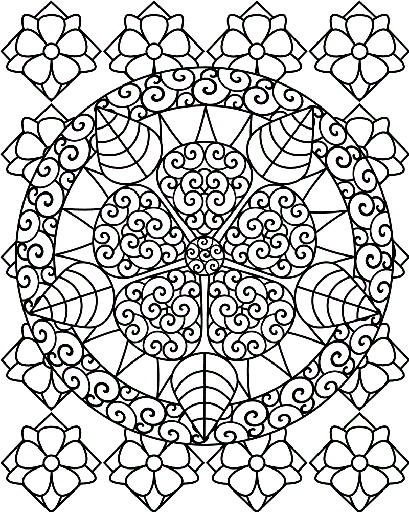 Difficult Printable - Coloring Pages for Kids and for Adults