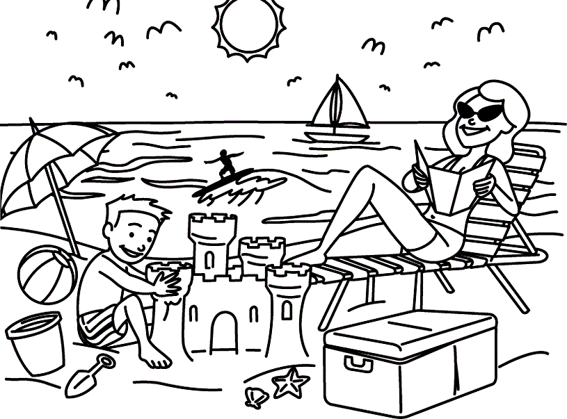 Download Printable Beach Coloring Pages Coloring Me Coloring Home