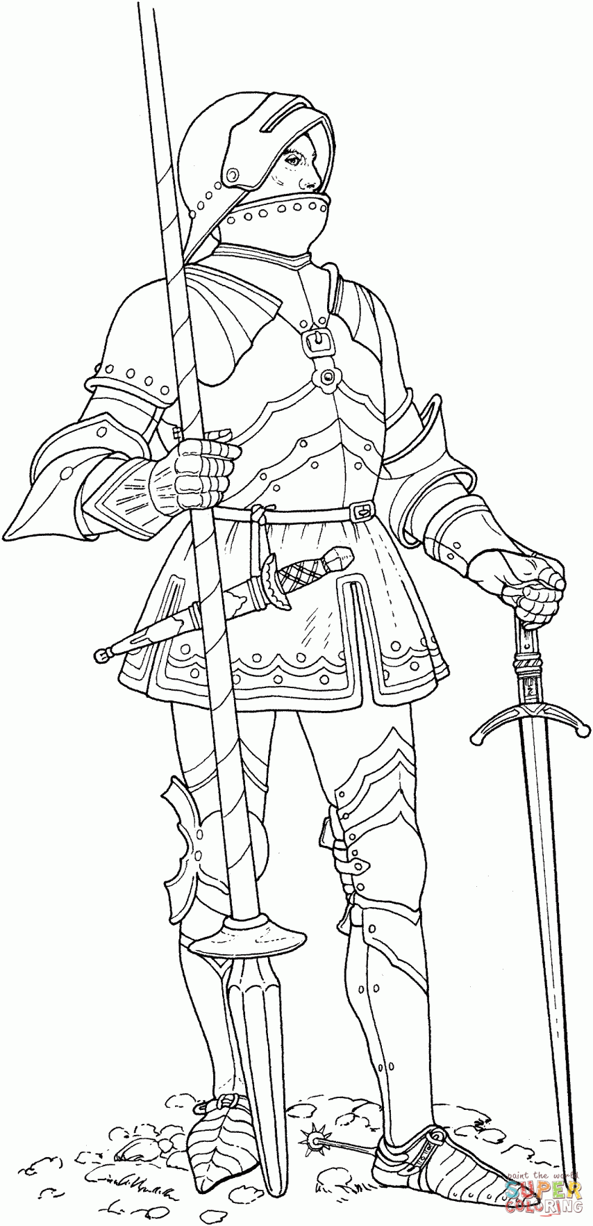 25 Printable Coloring Pages for Kids for: Knight Coloring ...