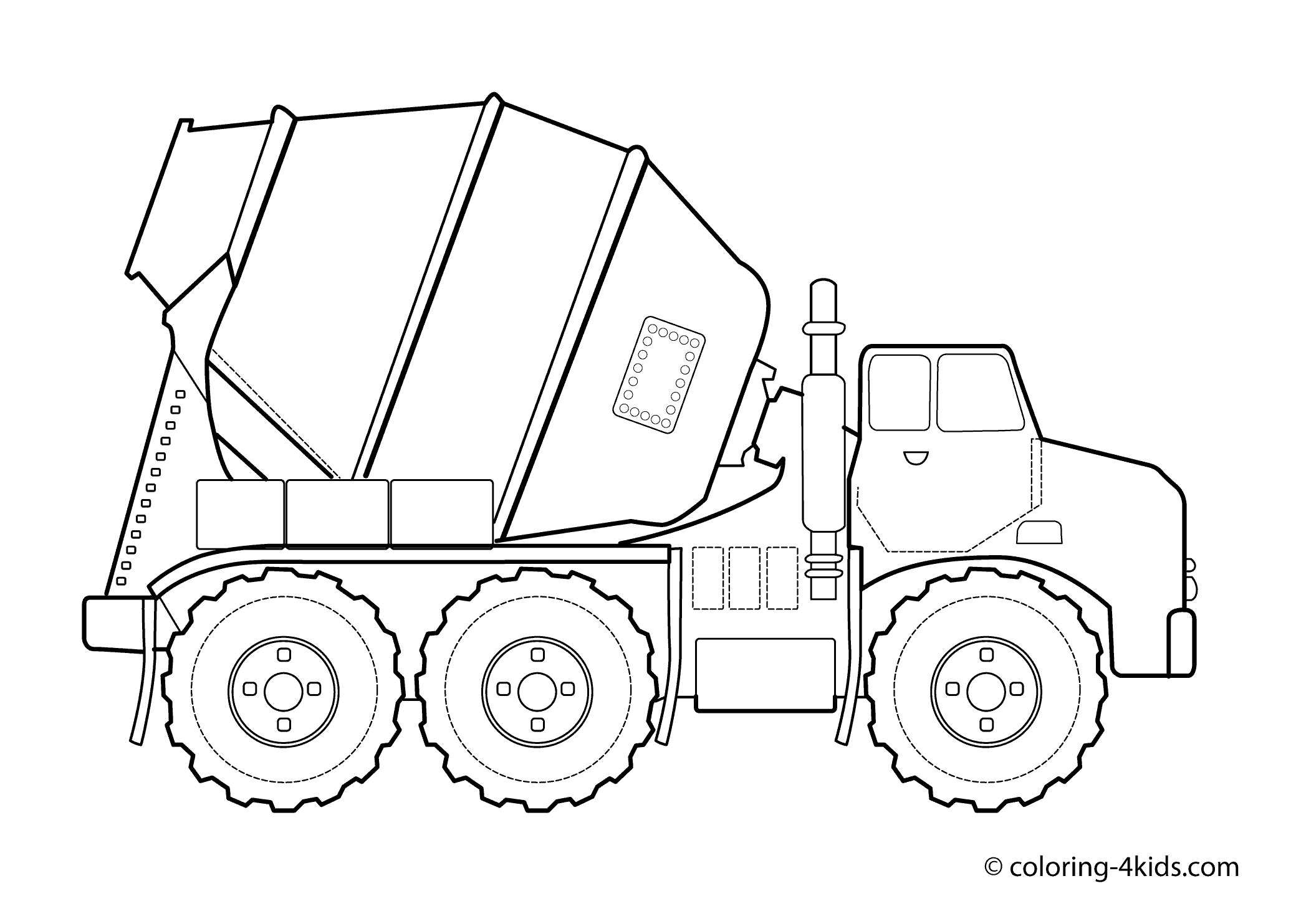 Cement Mixer Coloring Page To Print Page For All Ages Coloring Home