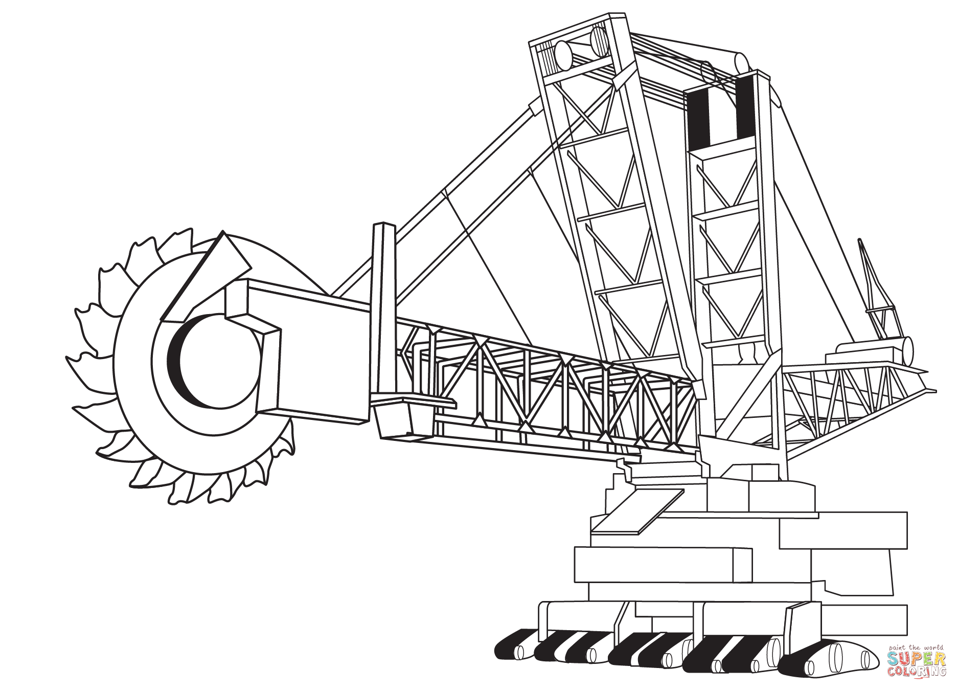 Bucket Wheel Excavator coloring page | Free Printable Coloring Pages