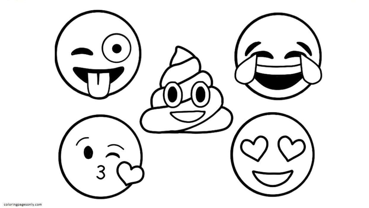 Emoji Coloring Pages - Coloring Pages For Kids And Adults