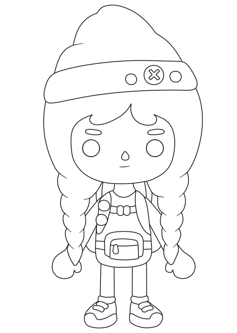 Girl Toca Life World Coloring Page - Free Printable Coloring Pages for Kids