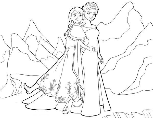 anna from frozen coloring pages | Frozen, Anna and Elsa Standing Side by Side  Coloring Page: Anna And… | Elsa coloring pages, Frozen coloring pages,  Frozen coloring
