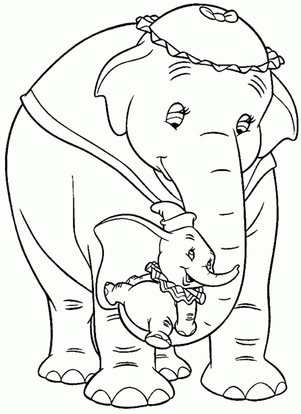 Dumbo the Elephant Lift by His Mrs Dumbo Coloring Pages: Dumbo the ...