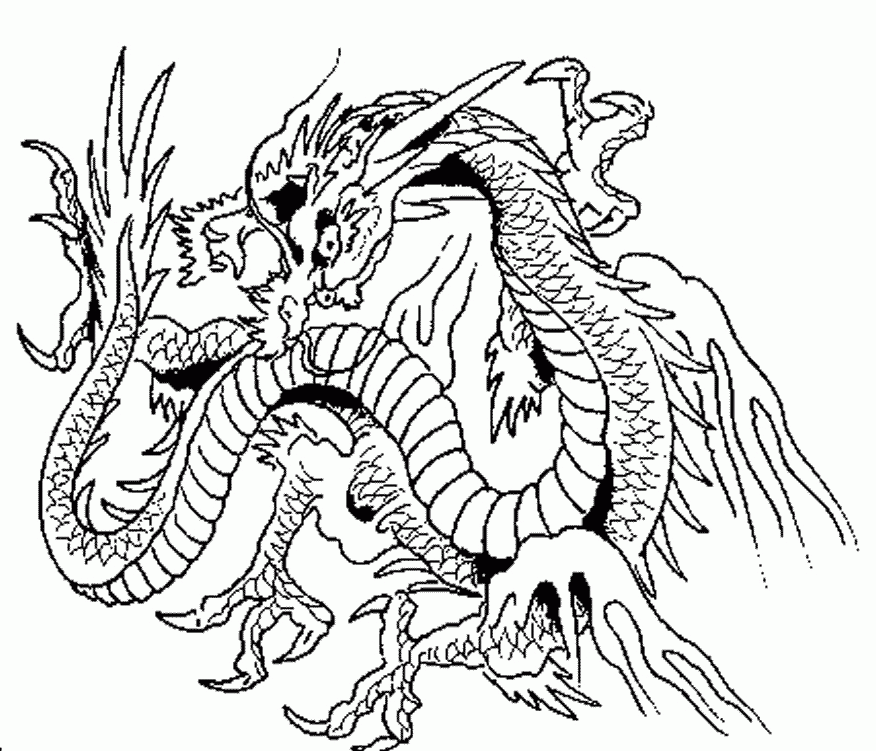 Free Printable Coloring Pages For Adults Advanced Dragons ...