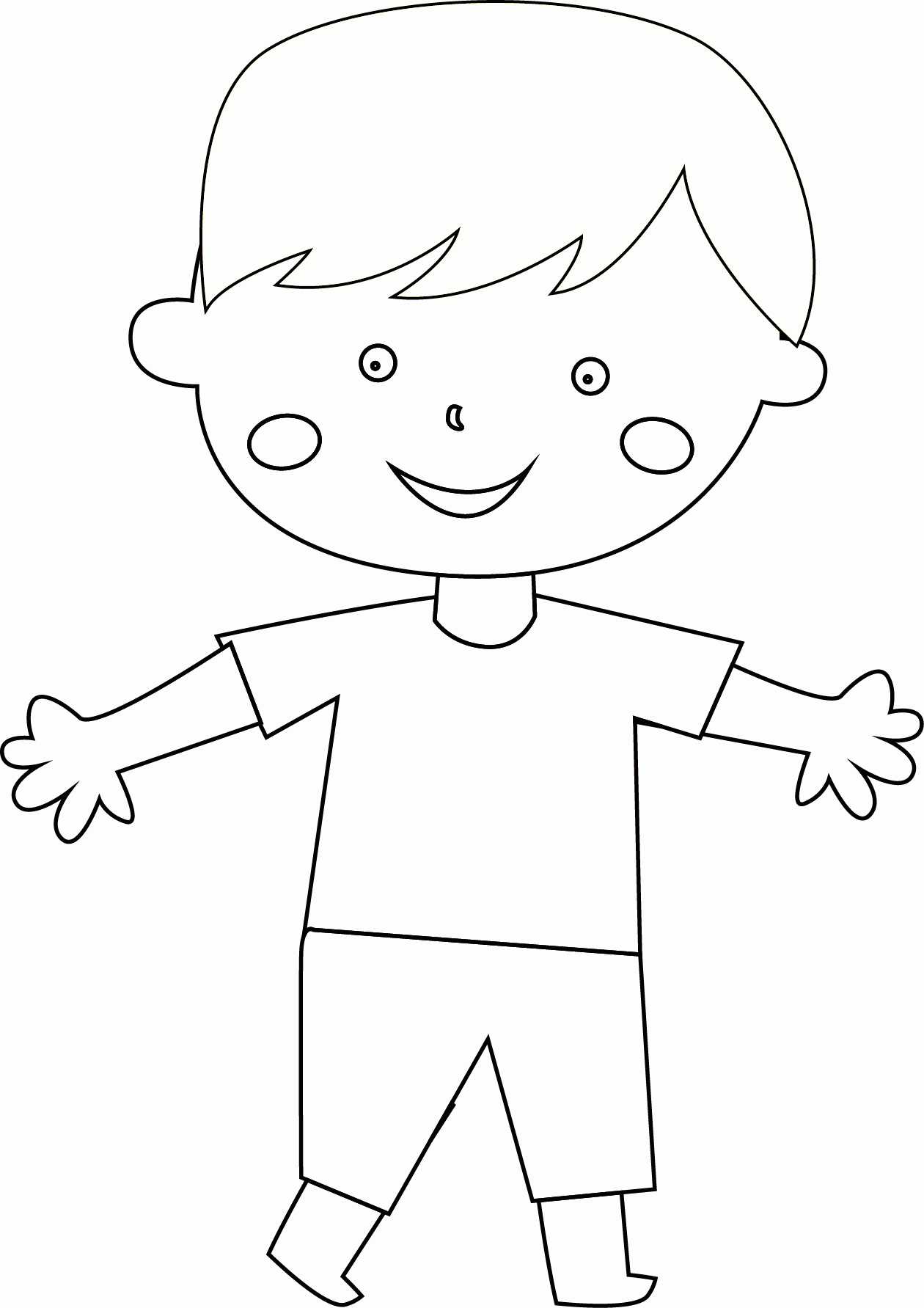 Coloring Page Of A Child - Coloring Home