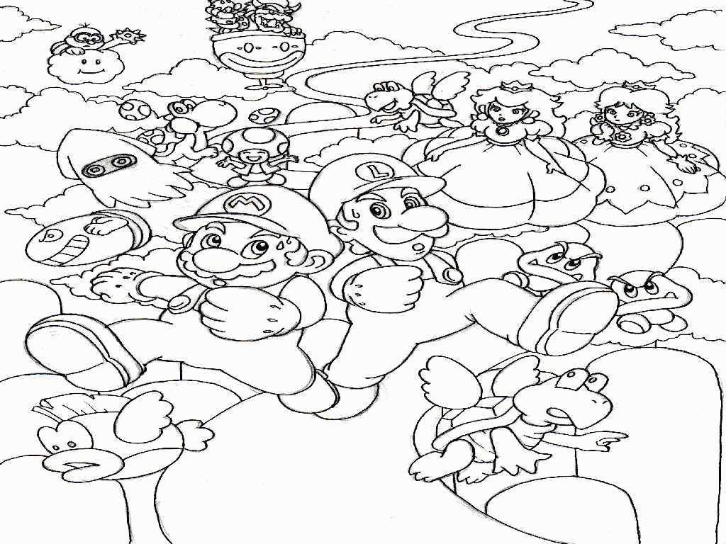 New Super Mario Bros U Coloring Pages To Print Best Coloring Coloring Home