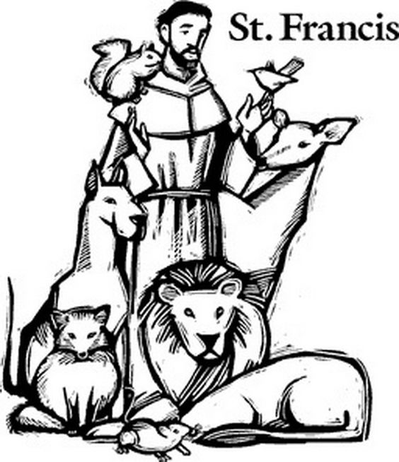 St. Francis Of Assisi Catholic Coloring Page Coloring Home