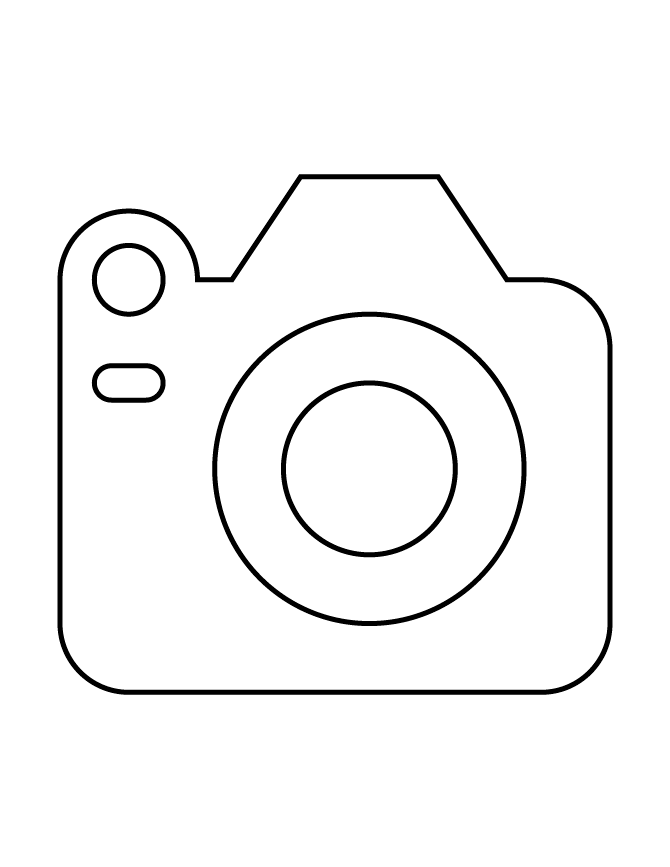 Camera Coloring Sheet - Coloring Pages for Kids and for Adults