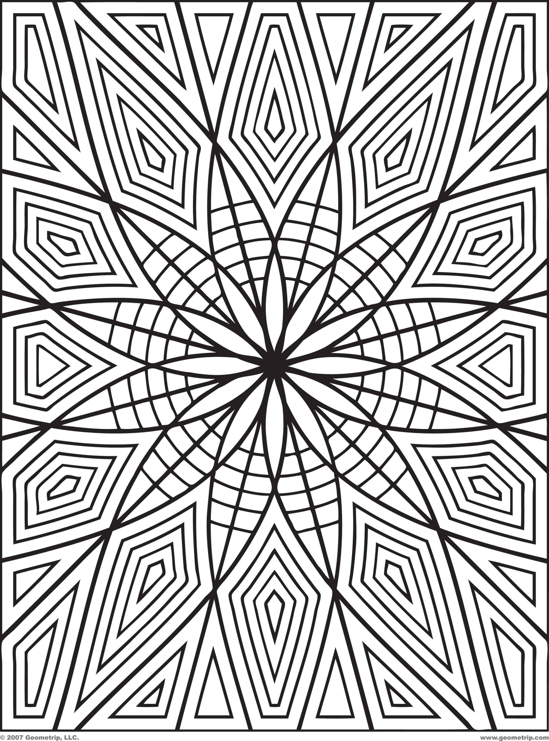 Geometric Design Coloring Pages, trippy geometric Colouring Pages ...