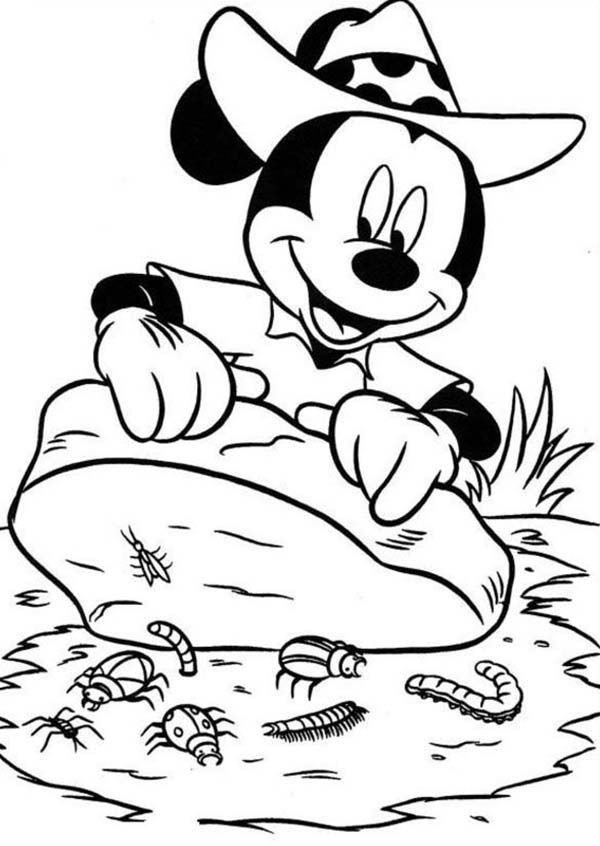 Kids Drawing of Mickey Mouse Safari Coloring Pages: Kids Drawing ...