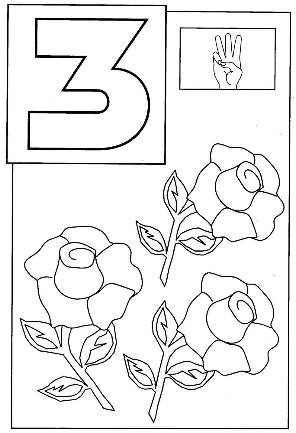 Download Number 3 Coloring Page - Coloring Home