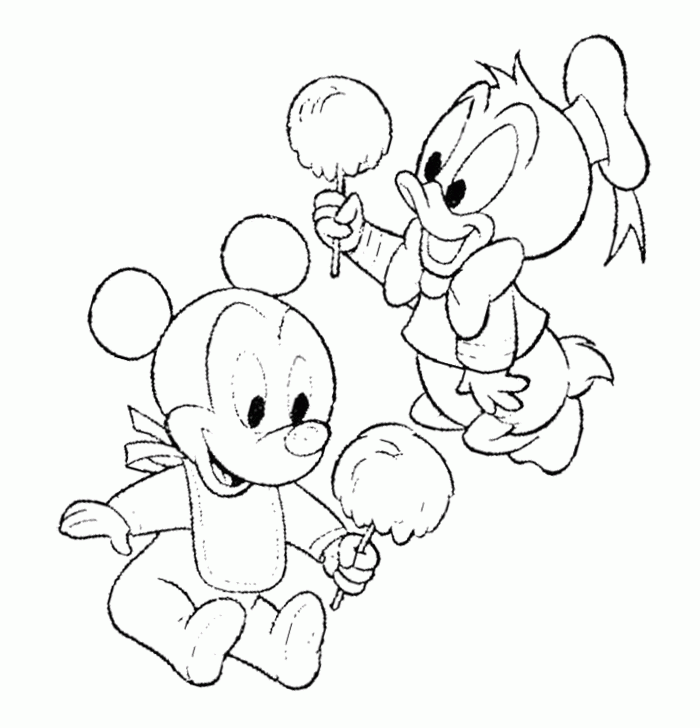 Mickey Baby - AZ Dibujos para colorear