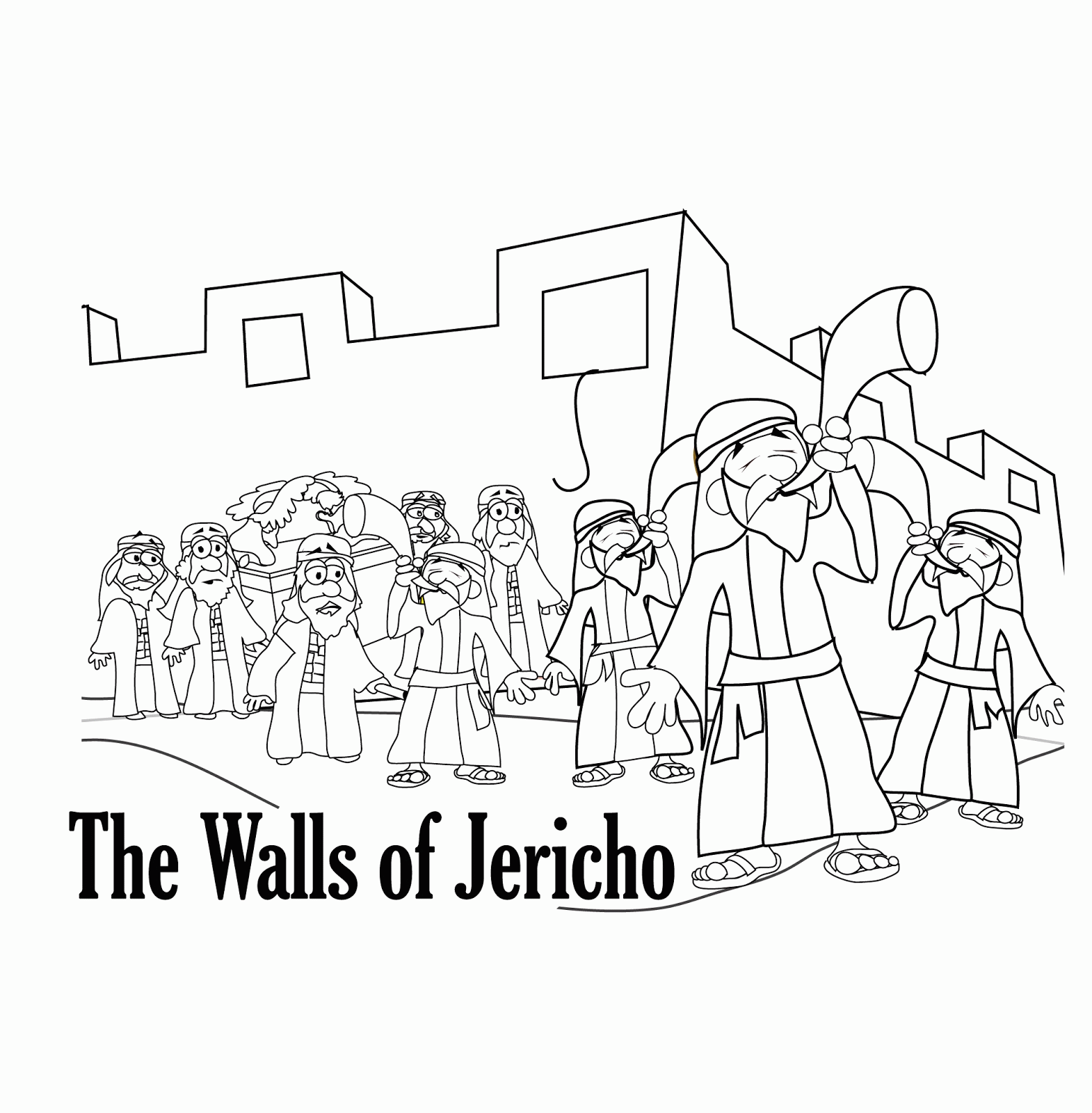 Joshua And The Wall Of Jericho Coloring Pages - Coloring Home