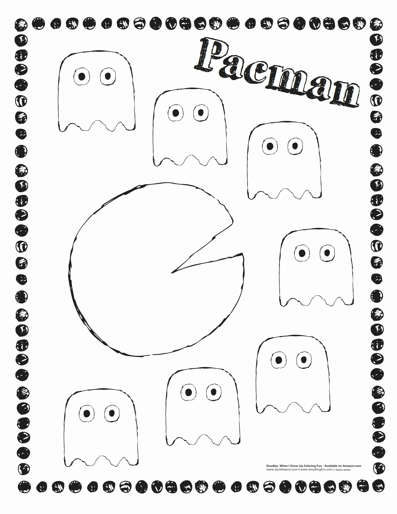 Pac Man Coloring Pictures - Coloring Pages for Kids and for Adults