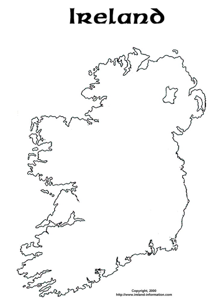 Blank Map Of Ireland Coloring Page Sketch Coloring Page