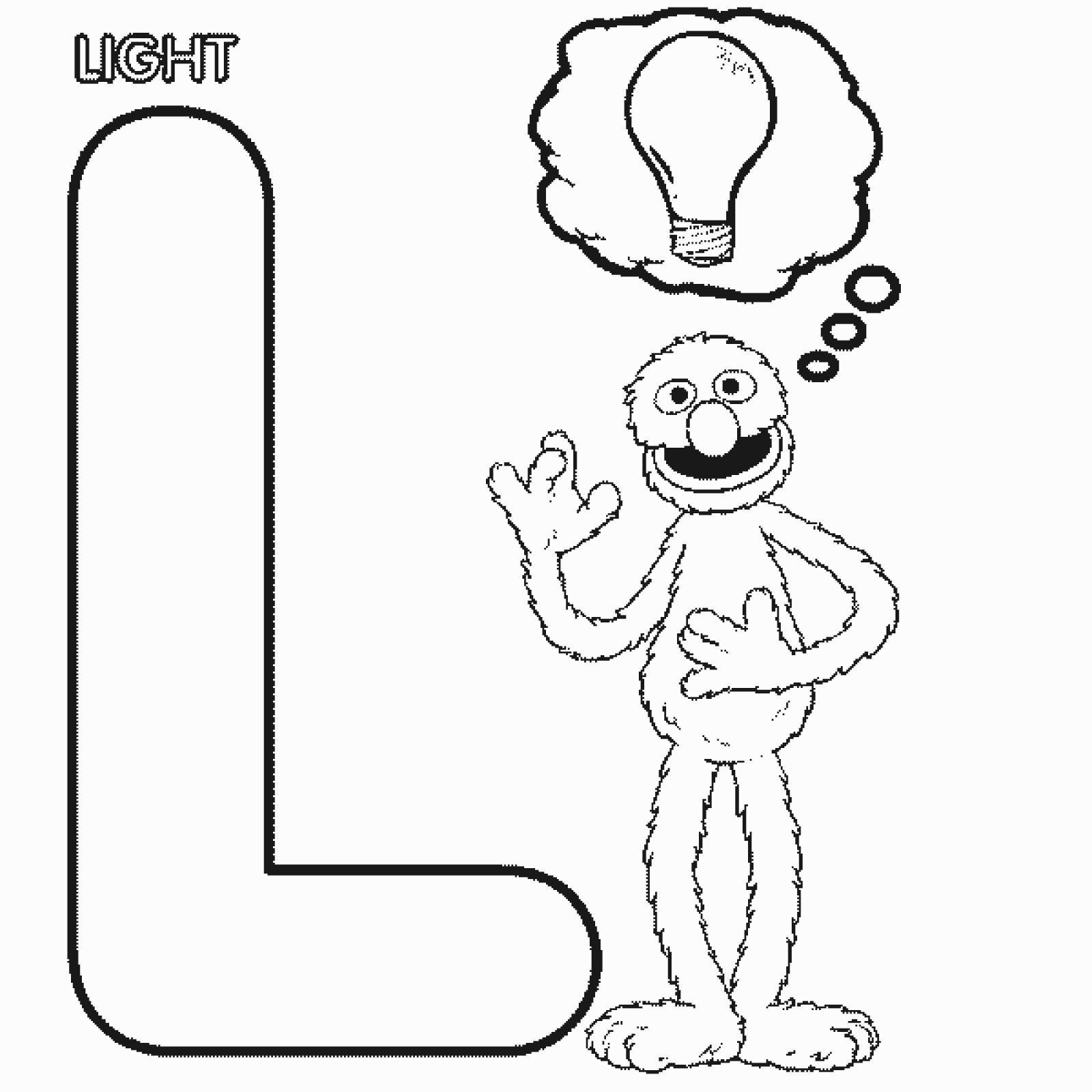 sesame-street-coloring-pages-letters-l - Preschool Crafts