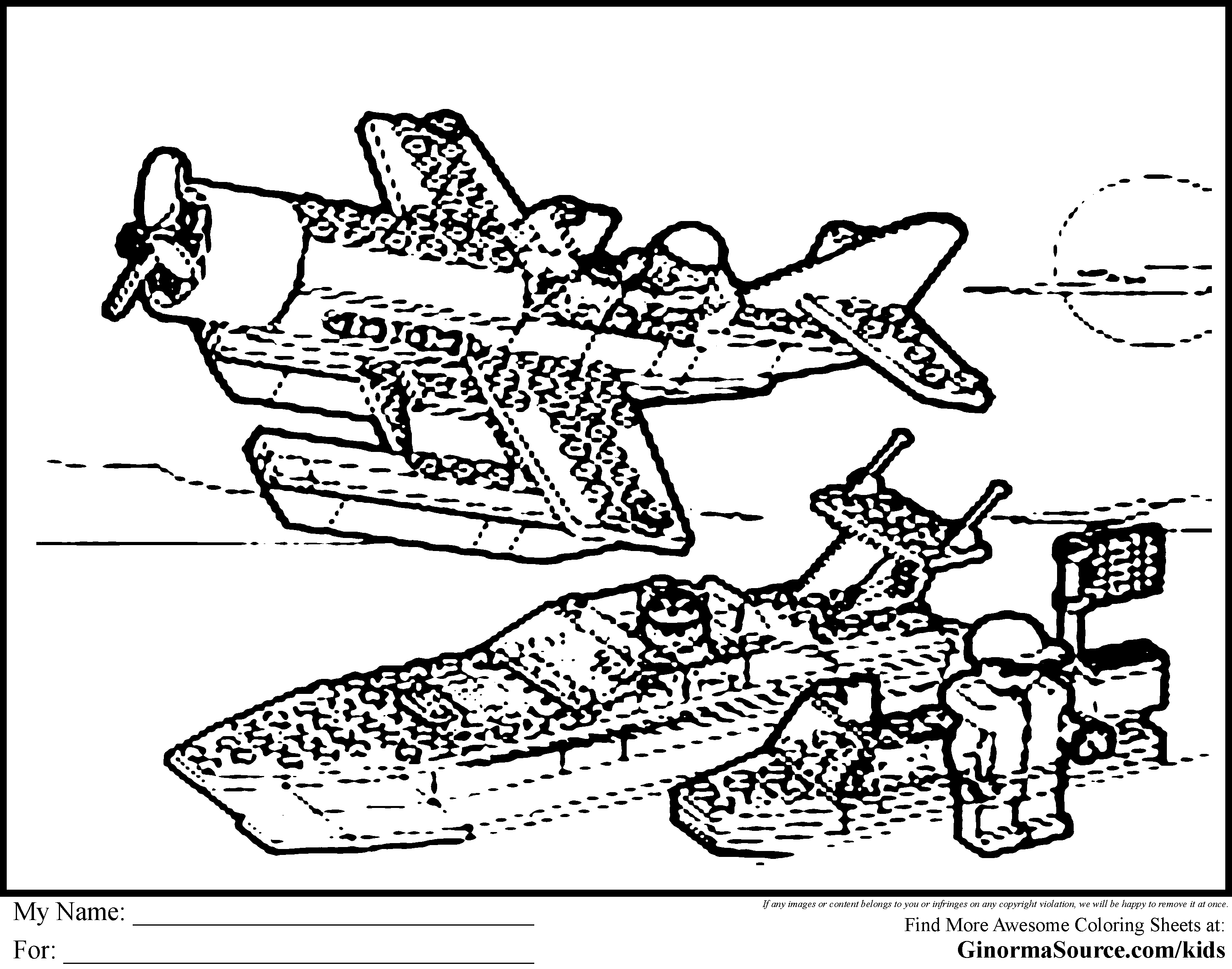 Space Police Coloring Page