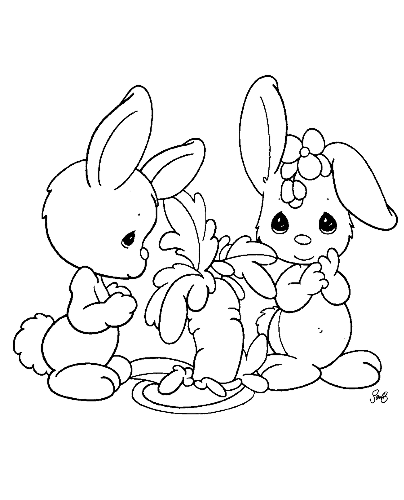 Bunnies Coloring Pages Love - Coloring Pages For All Ages