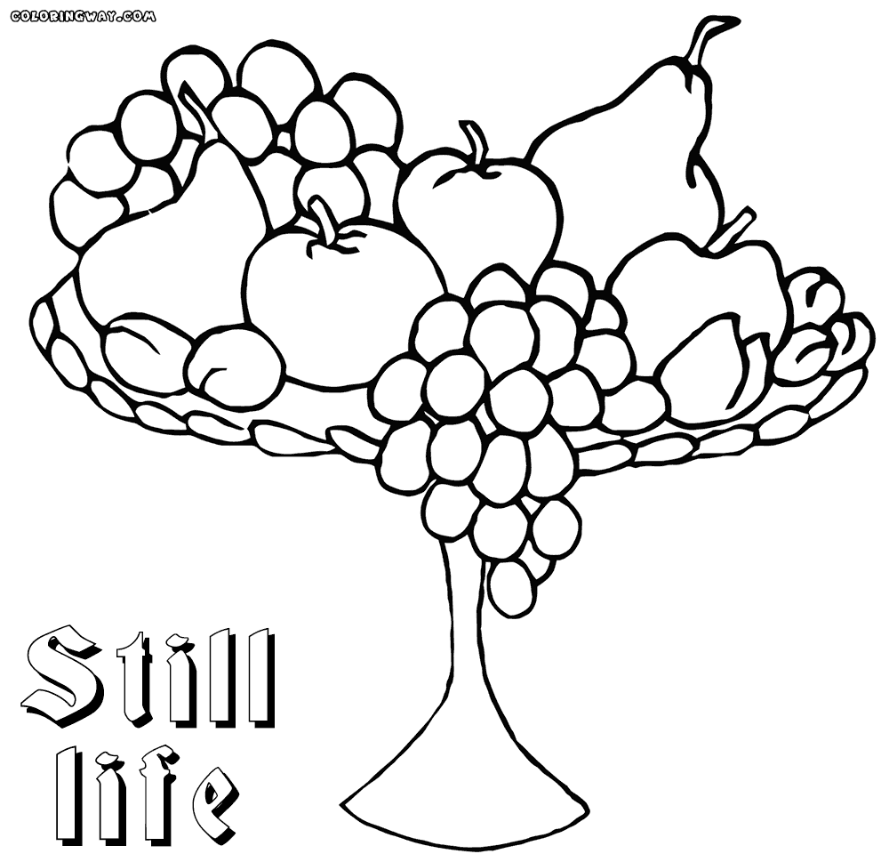 Still life coloring pages | Coloring pages to download and print