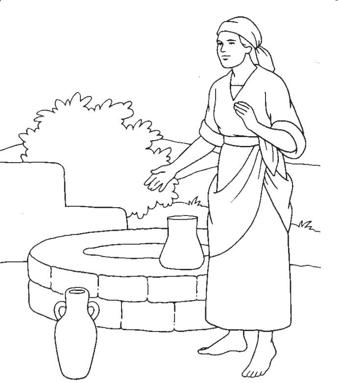 Woman At The Well Coloring Page - Coloring Home