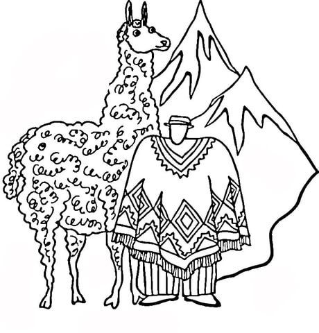 Huge Llama coloring page | Free Printable Coloring Pages | Coloring pages,  Free printable coloring pages, Printable crafts