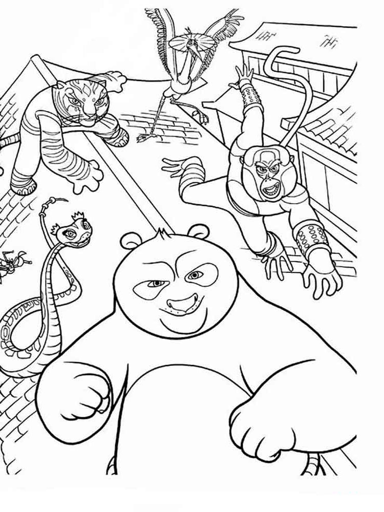 Free Printable Kung Fu Panda coloring pages.