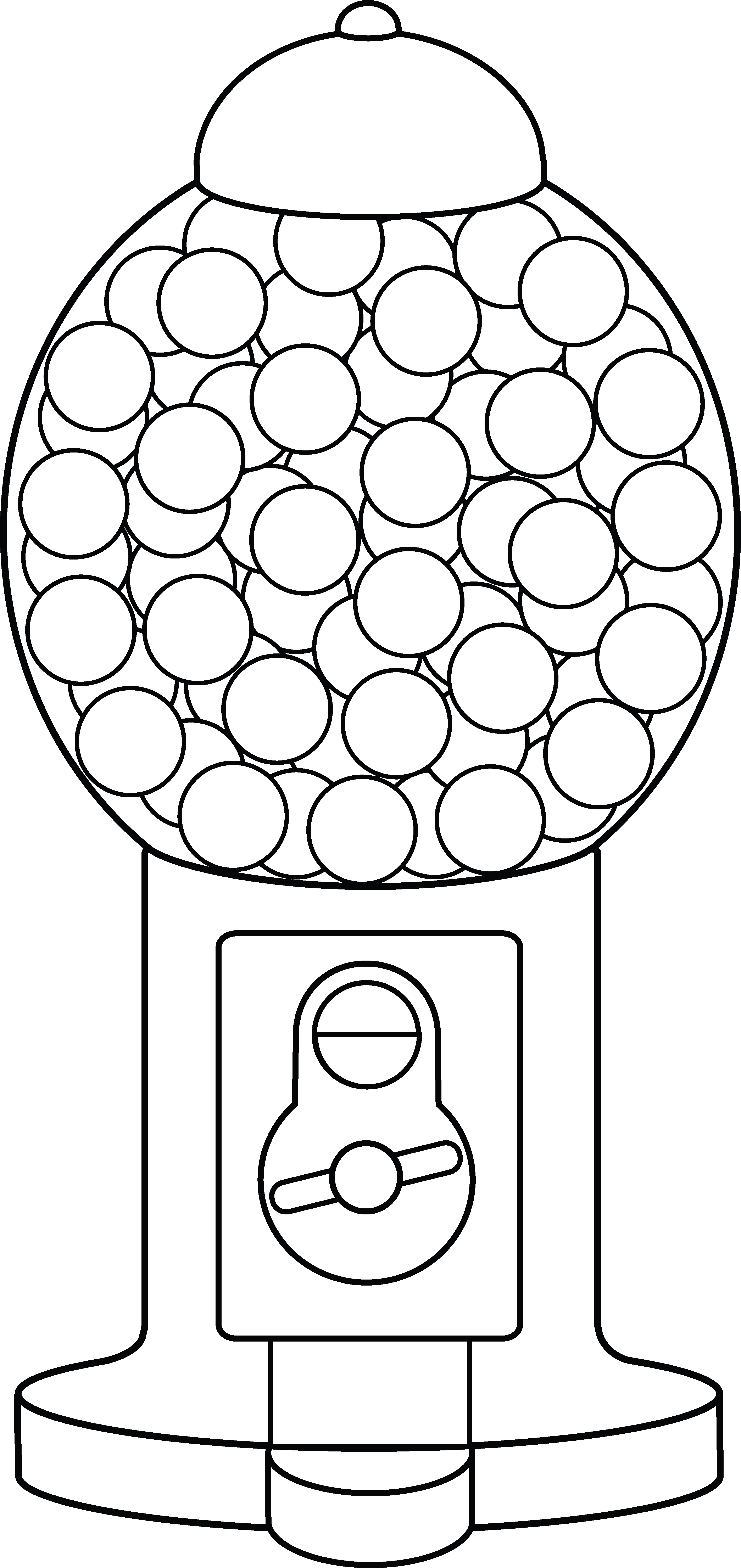 Gumball Machine Coloring Page - Free Clip Art | Candy coloring pages, Coloring  pages, Coloring books