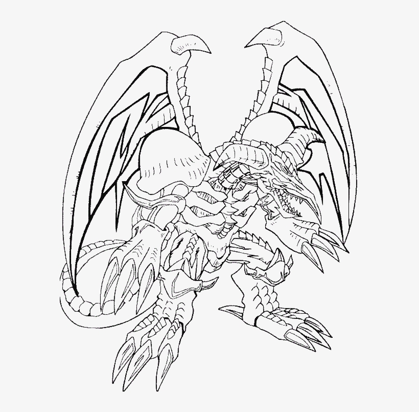 Black Skull Dragon Coloring Pages 4 By Tracy - Yu Gi Oh Dragon Coloring  Pages - 585x725 PNG Download - PNGkit