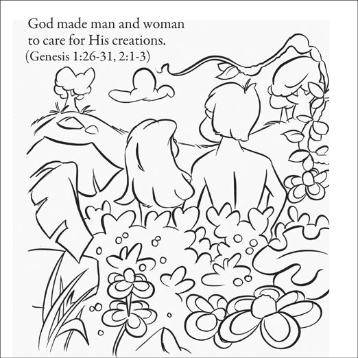 God Created Man Coloring Page