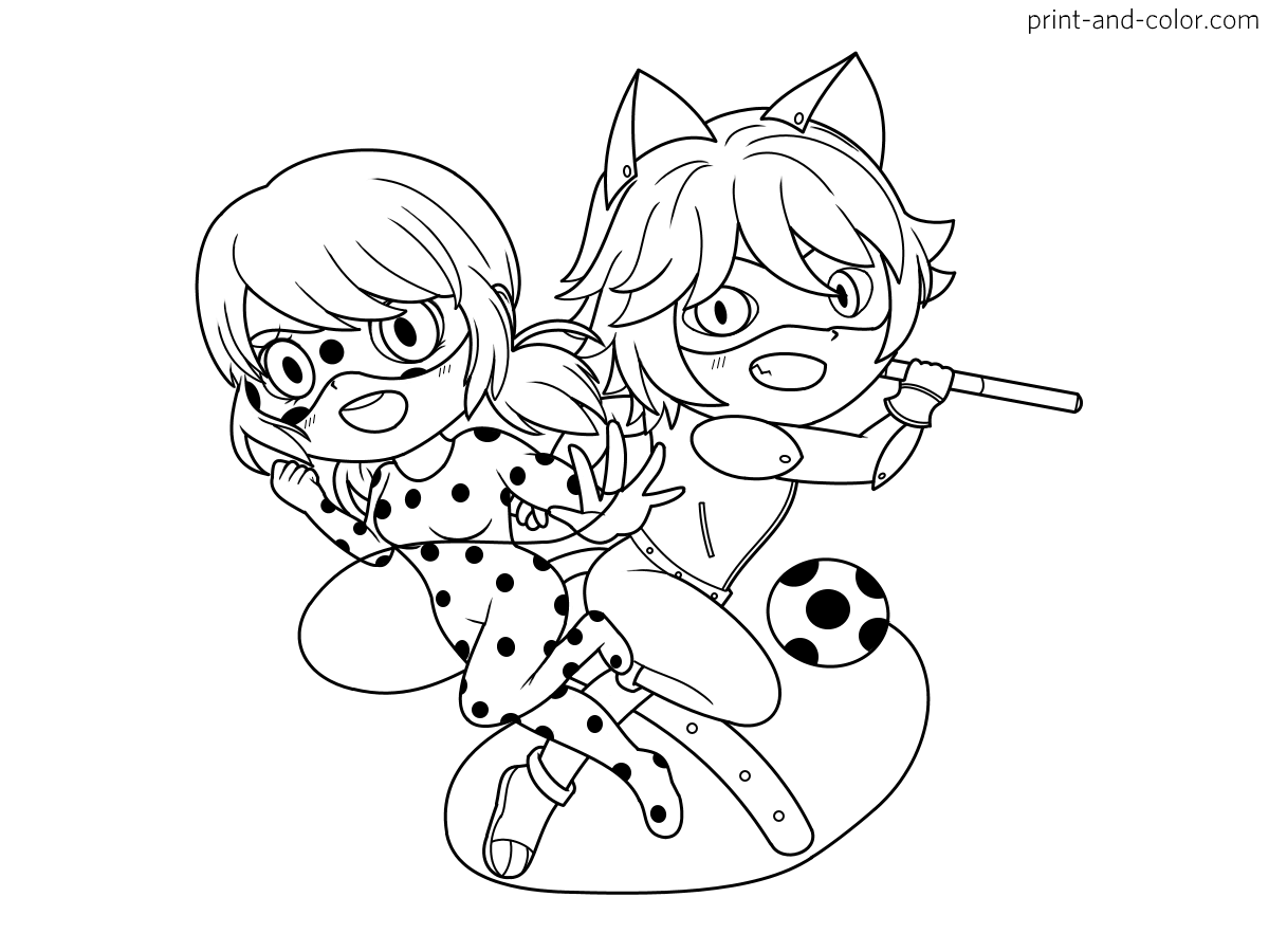 Ladybug And Cat Noir Coloring Pages Coloring Home