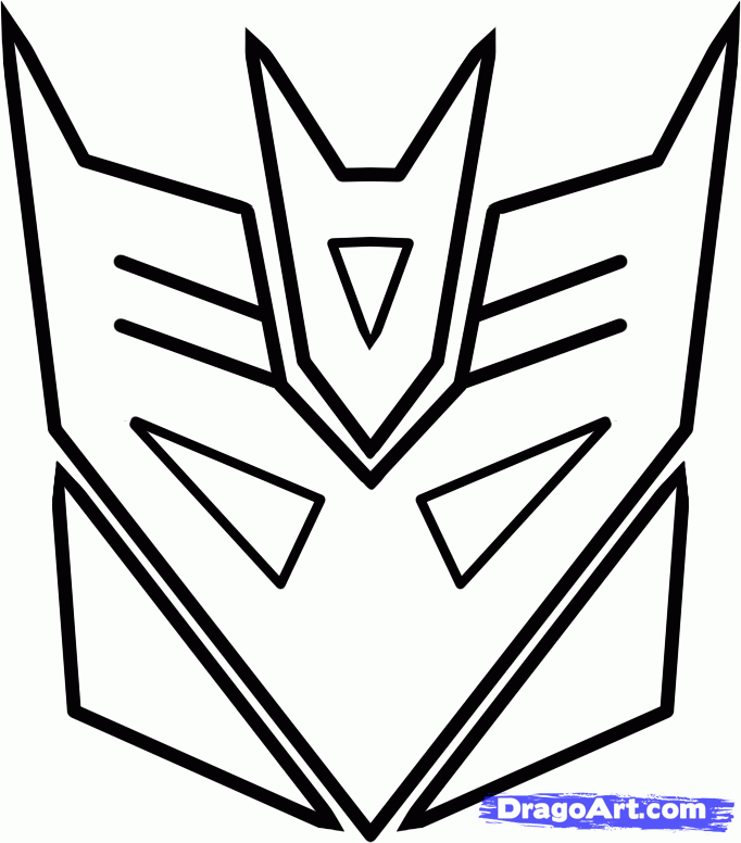 Make your own Decepticons Mask | Decepticon logo, Holiday logo, Coloring  pages
