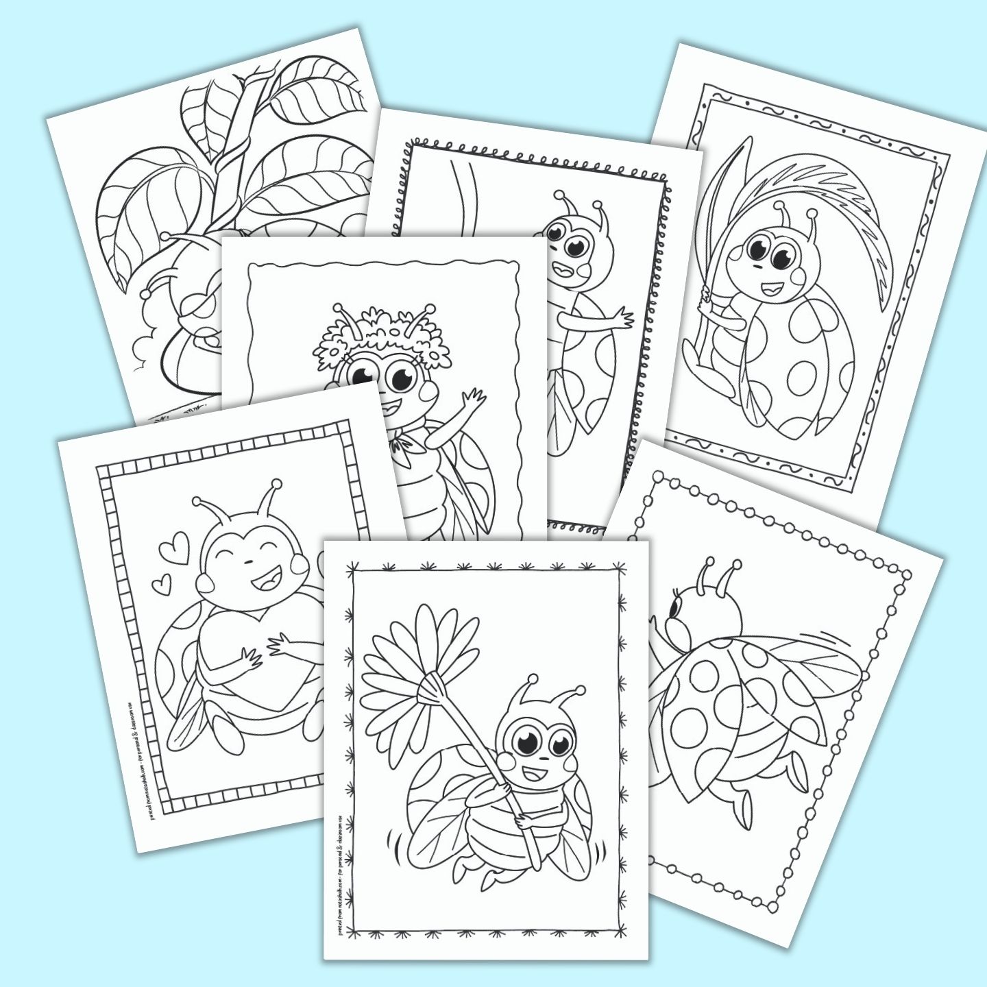 15+ Free Printable Ladybug Coloring Pages for Kids - The Artisan Life