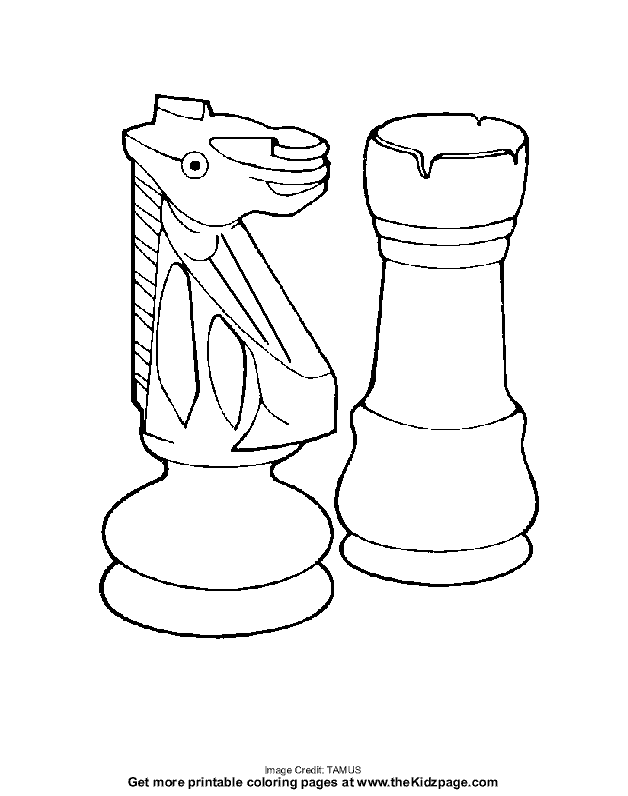 Chess Pieces - Free Coloring Pages for Kids - Printable Colouring Sheets -  print large - lucy can spot p… | Printables kids, Coloring pages for kids, Coloring  pages
