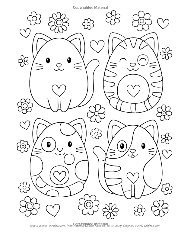 Cute Pets Coloring Pages - Coloring Home