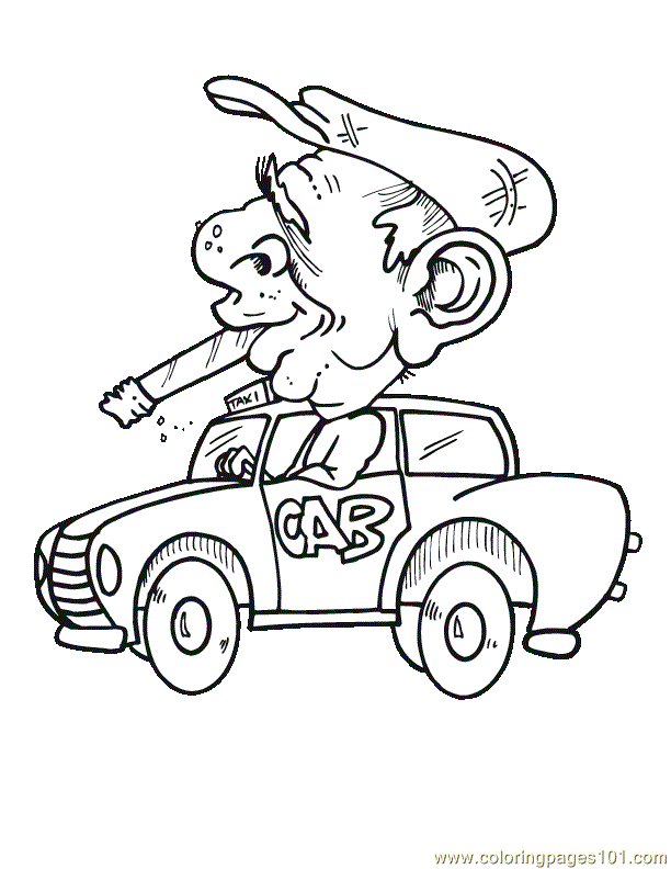 Old man Smoking Car Coloring Page for Kids - Free Racing Cars Printable Coloring  Pages Online for Kids - ColoringPages101.com | Coloring Pages for Kids