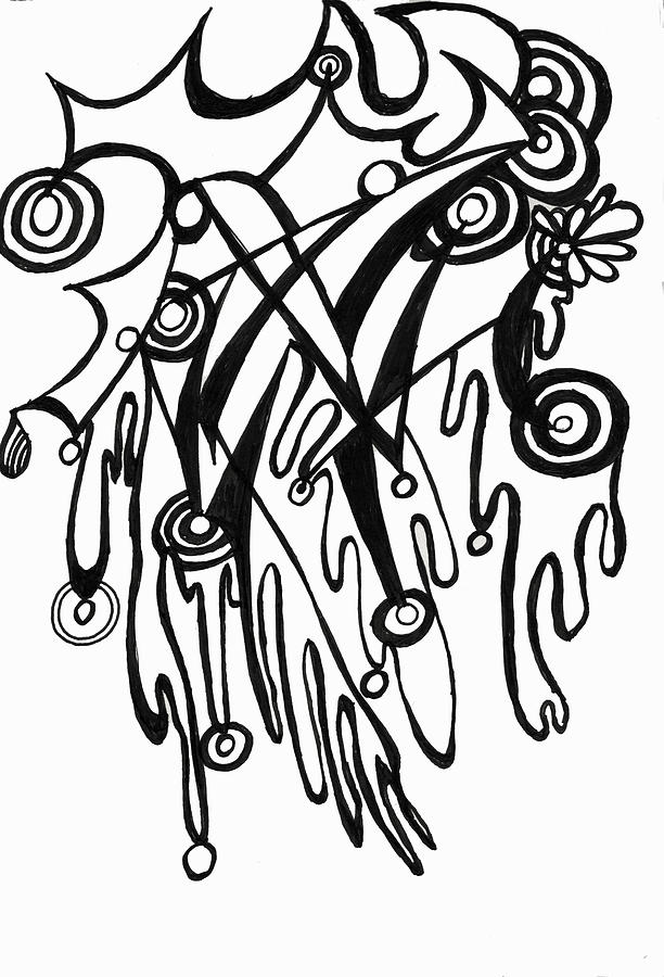 Doodle Drip Drawing by Charlie Thibadeaux