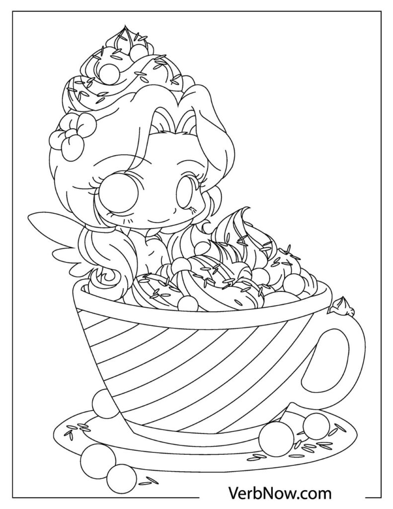 Kawaii Girl Coloring Pages   Coloring Home