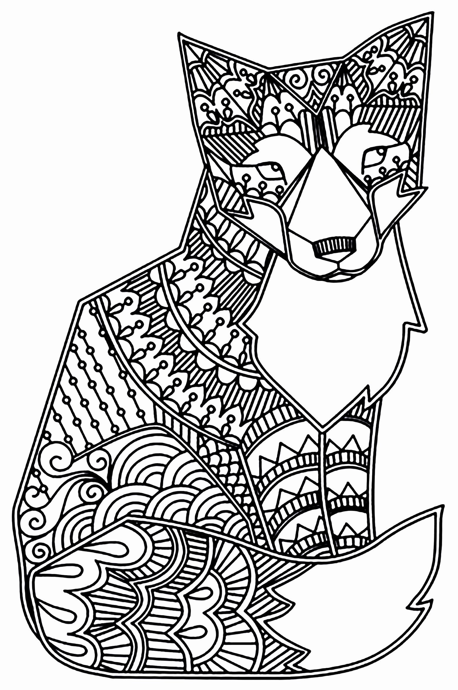 Mythical Printable Coloring Pages Fox   Coloring Pages Ideas ...